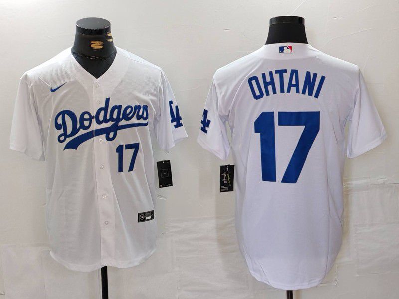 Men Los Angeles Dodgers #17 Ohtani White Game 2024 Nike MLB Jersey style 7132